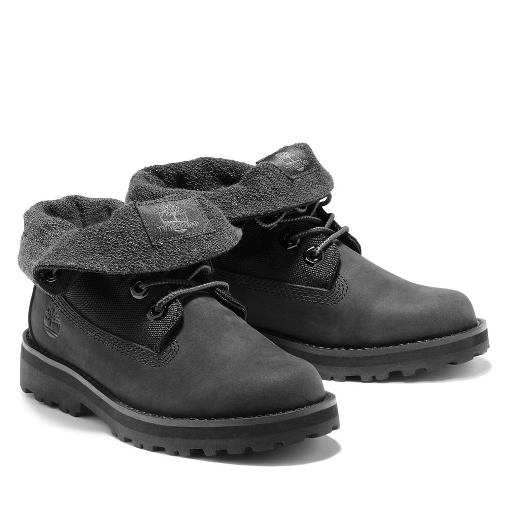 Timberland Αθλητικα Παπουτσια Παιδικα Μαυρα - Junior Courma Roll-Top Boots - Greece 4389156-TP